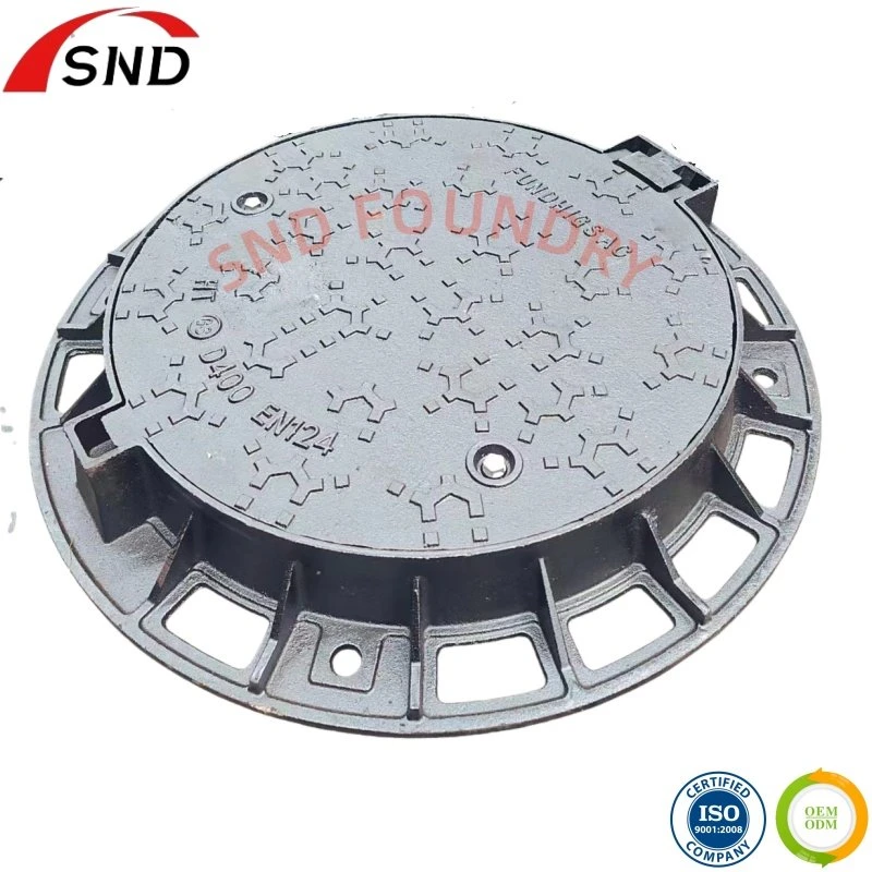 Couvercle de trou d'homme rond en fonte ductile